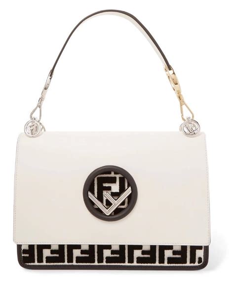 fendi black and white bag|Fendi black shoulder bag.